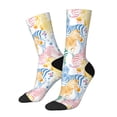 thumbnail image 1 of Sigee Zebra Colourful for Contrast Design Soft Moisture-Wicking Socks Crew Casual Athletic Stretchy Loose Middle Tube Socks, 1 of 6