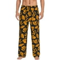 thumbnail image 1 of Sigee fall leaf print Men's Pajama Pants Lounge Sleep Bottoms with Elastic Waistband and Pockets-XX-Large, 1 of 6