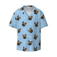 thumbnail image 1 of Sigee french Bulldog Face Print Men's Shirts Casual Button Down Short Sleeve Summer Beach Shirt Hawaiian Vacation Shirts Tee Shirt-Small, 1 of 7