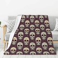 thumbnail image 1 of Sigee funny Skull star for Flannel Blanket - Ultra-Soft, Warm and Cozy, Perfect for Couch, Bed, or Travel-60"x50", 1 of 6