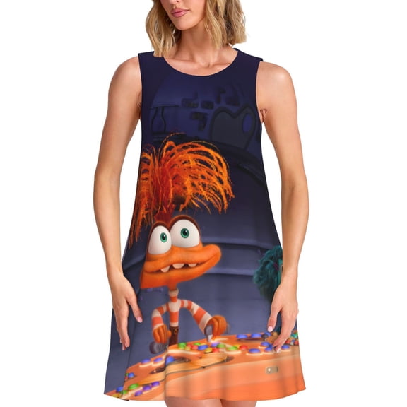 Sigee inside out 2 (11) for Women's Sleeveless Dress Relaxed Fit Dress with Pockets