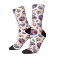 thumbnail image 1 of Sigee rock Skull record Retro for Contrast Design Soft Moisture-Wicking Socks Crew Casual Athletic Stretchy Loose Middle Tube Socks, 1 of 6