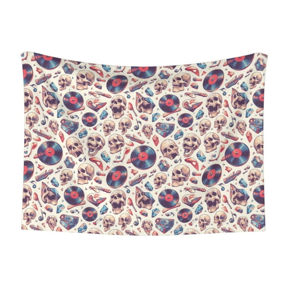 Sigee rock Skull record Retro for Pet Blanket for Dog Cat Puppy Blanket Cat Blankets for Small and Medium Pets-Medium