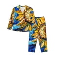 thumbnail image 1 of Sigee vintage Starry Sunflower for Women’s Pajama Sets Long-Sleeved Pjs Sets for Women 2 piece Sleepwear-X-Large, 1 of 7