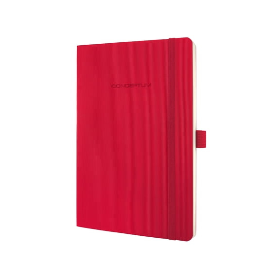 Sigel Softcover Graph Notebook with Elastic Closure, Red, A5 Journal Size (SGA5SES-RD)