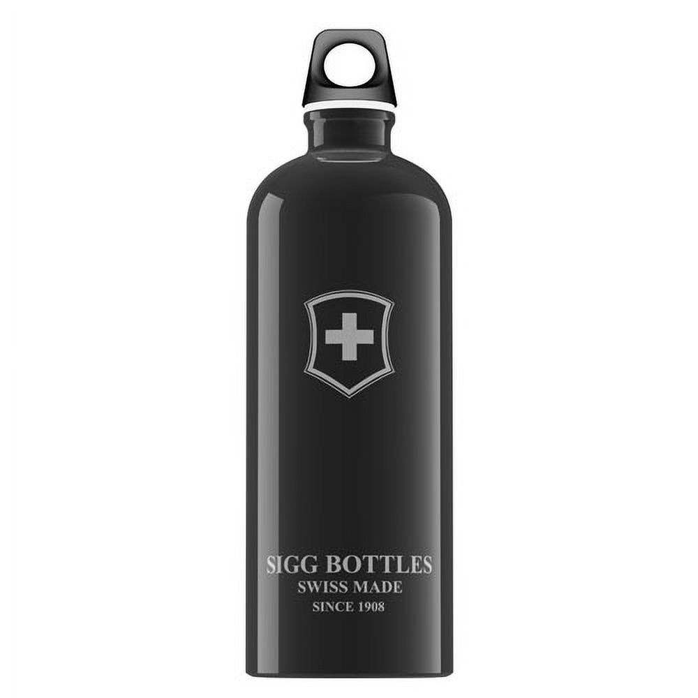 Sigg Water Bottle Swiss Emblem Black 1 Liter