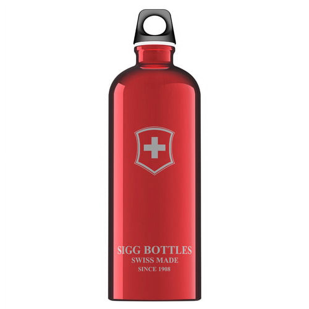 Sigg Water Bottle Swiss Emblem Red Case of 6 1 Liter