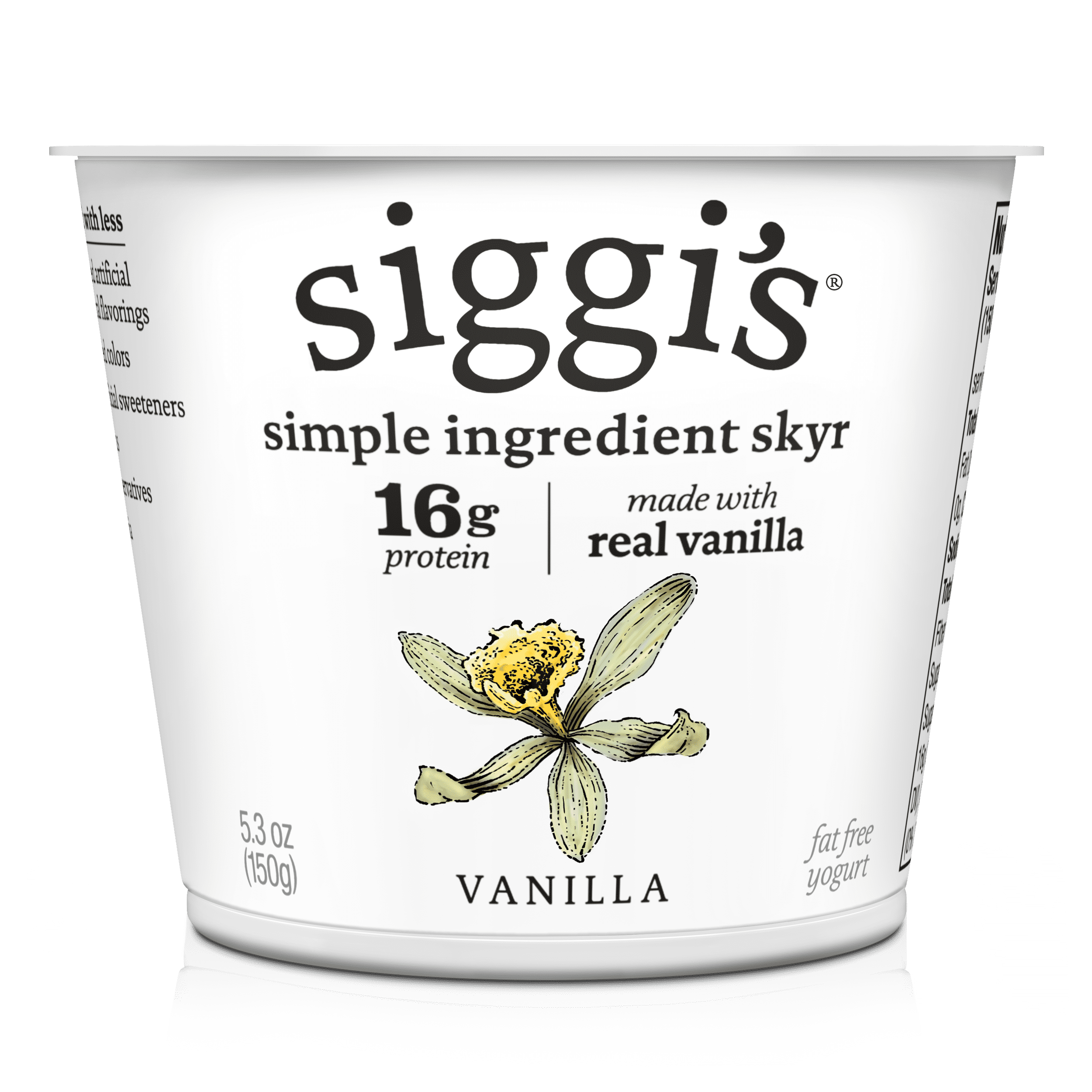 Siggi's Icelandic Skyr Nonfat Yogurt, Vanilla, 5.3 oz - Walmart.com