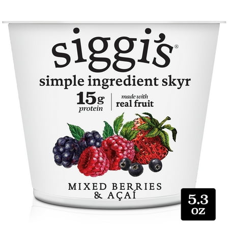Siggi's Icelandic Skyr Nonfat Yogurt, Mixed Berries & Acai, 5.3 oz