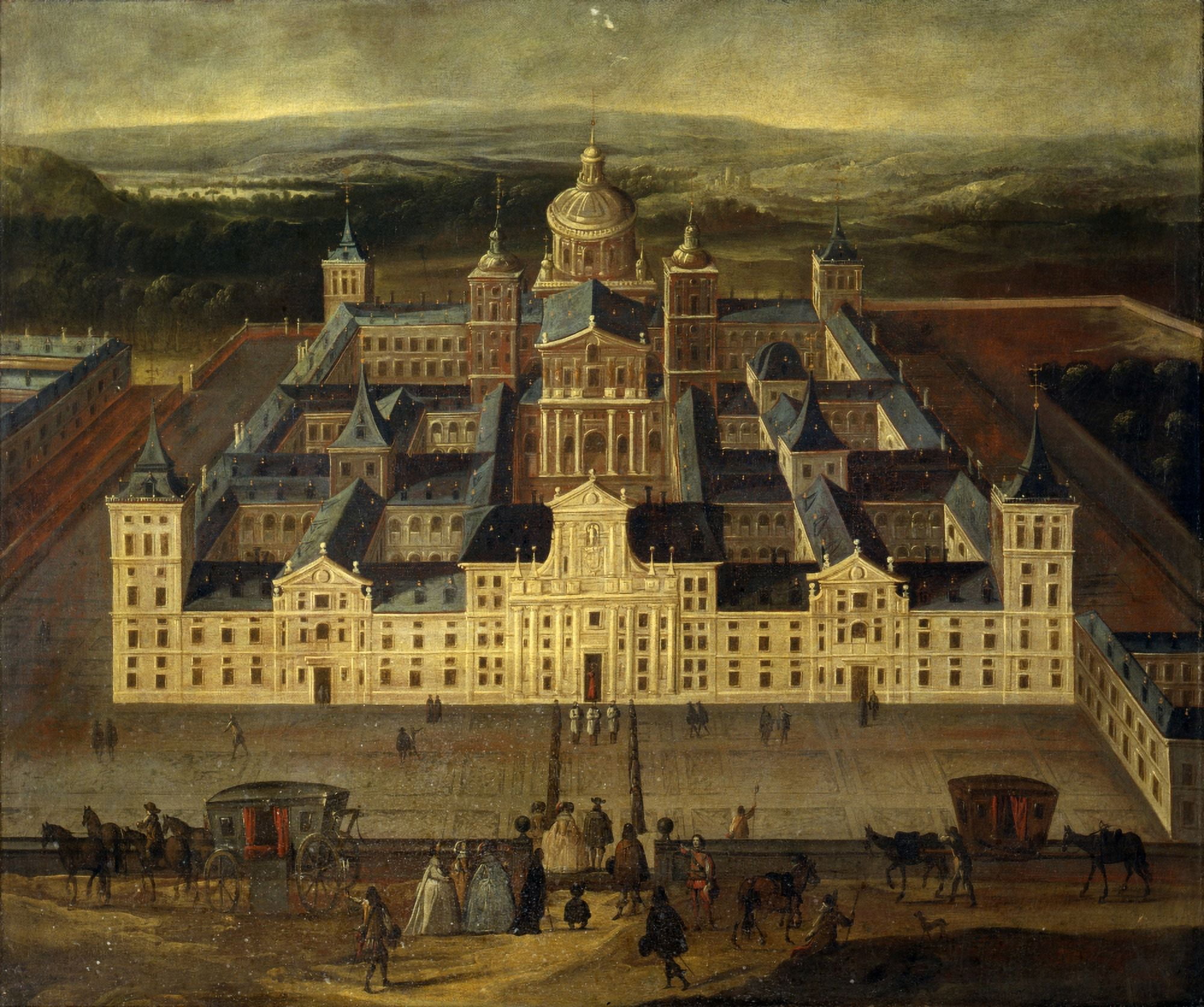 Sight Of The Escorial Canvas Art - (24 x 18)