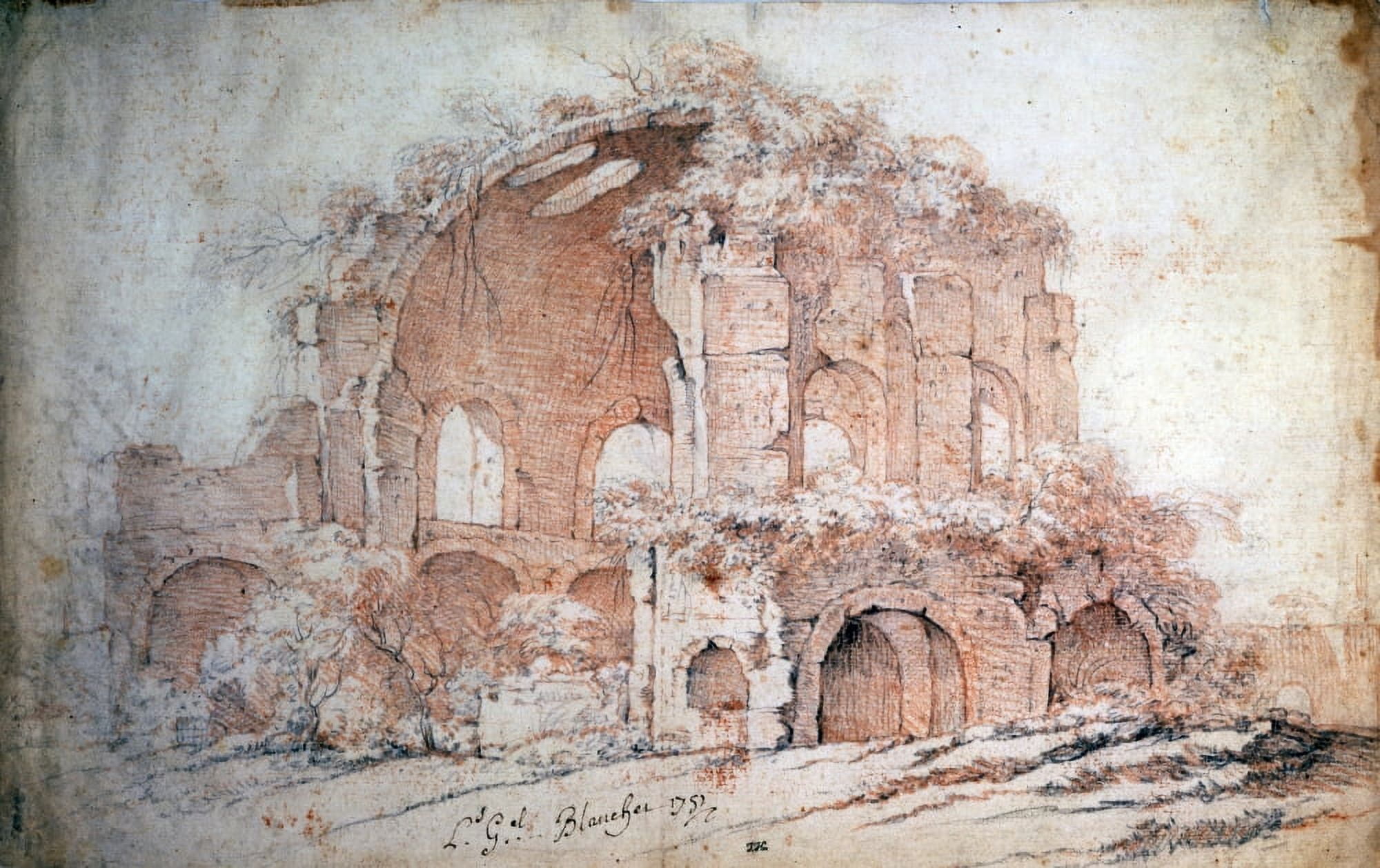 Sight Of The Temple Of Minerva Canvas Art - (24 x 18)