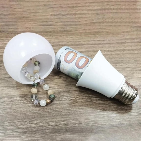 Sight Secret Light Bulb, Safe Light Bulb Secret Compartment, Lightbulb Diversion Safe, Storage Realistic Decoy Hiding Box,Secret Hiding Spot- Diversion Safe Stash Hide Valuables