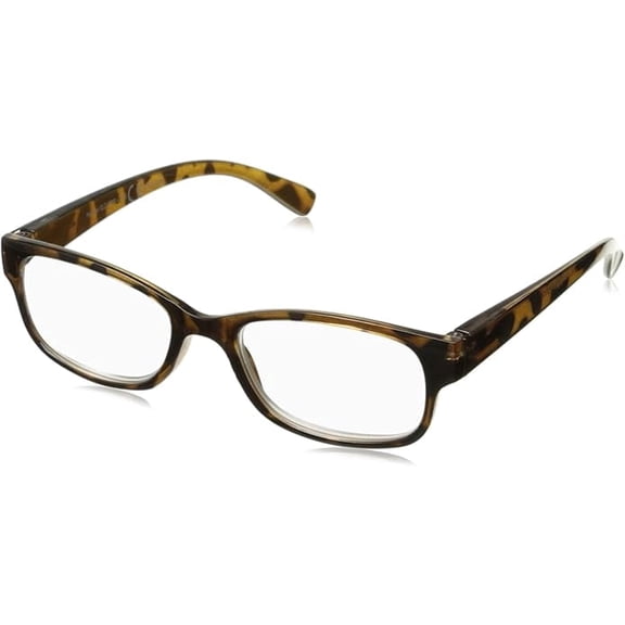 Sight Station women's heather square reading glasses - Golden Tortoise - Magnification Strength: 3.5 x
