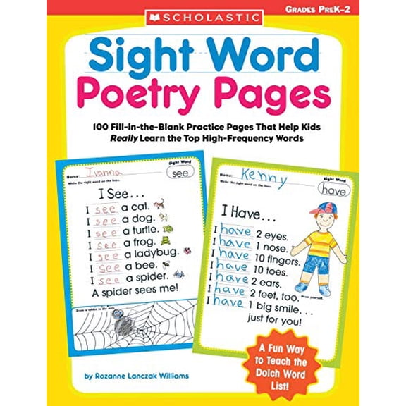 Pre-Owned Sight Word Poetry Pages: 100 Fill-in-the-Blank Practice Pages That Help Kids Really Learn the Top High-Frequency Words Paperback Rozanne Williams, Rozanne Lanczak Williams