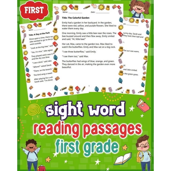 Sight Word Reading Passages for First Grade: Explore Engaging Sight Word Reading Passages for First Graders - Boost Literacy Skills with Fun Stories! (Paperback)