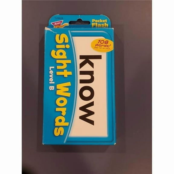Sight Words B Pocket Flash Cards - 6 Each