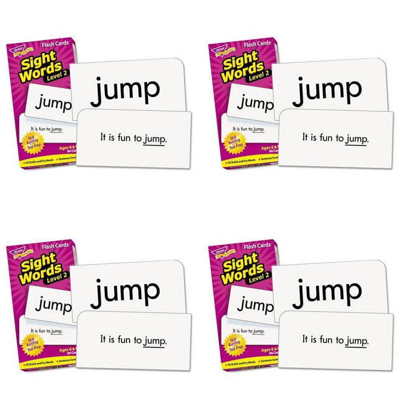 Sight Words Flash Cards - Level 2, Black & White - 3 Each - Walmart.com