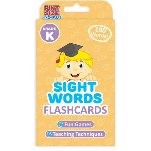 Pint Size Scholars Preschool Reading & Writing Printed Flash Cards Bundle, 100 Count