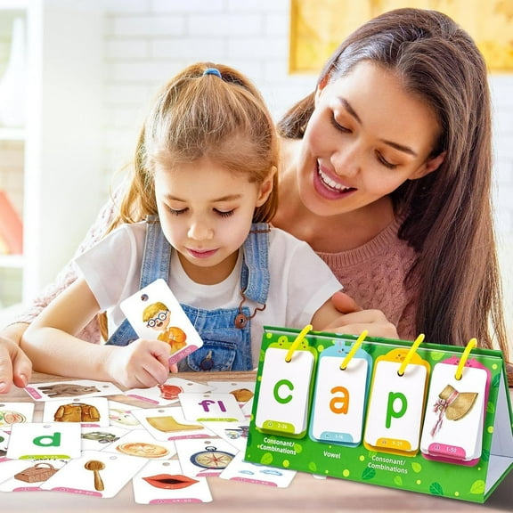 Sight Words Phonics Spelling Games | Reading Flash Cards Set - 129pcs | Literacy & Vocabulary Learning Activities | Phonics Spelling Practice Cards | Classroom Home Use | 8.39x3.11x4.21 in
