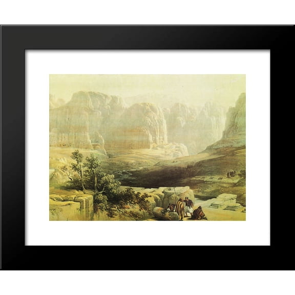 Sight of Petra, South 20x24 Framed Art Print by David Roberts