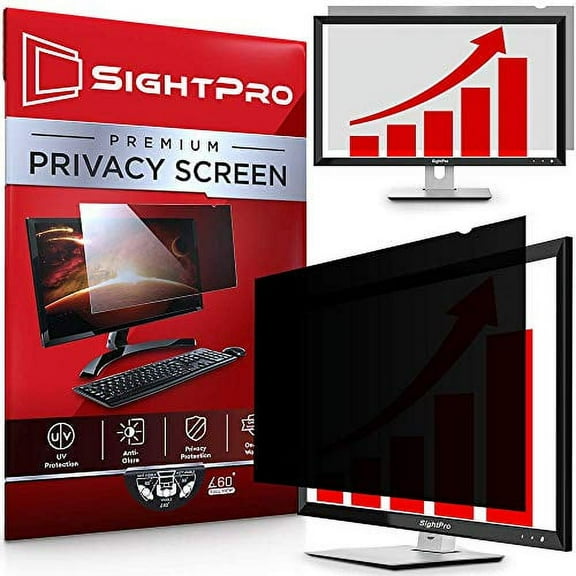 SightPro 24 Inch Computer Privacy Screen Filter for 16:9 Widescreen Monitor - Privacy and Anti-Glare Protector