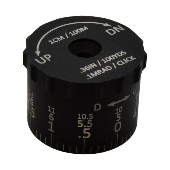 Sightron Tactical Turrets 0.1 MRAD Click Value, 14.5 MRAD White Engraving for SIIISS632x50LRMD/CM