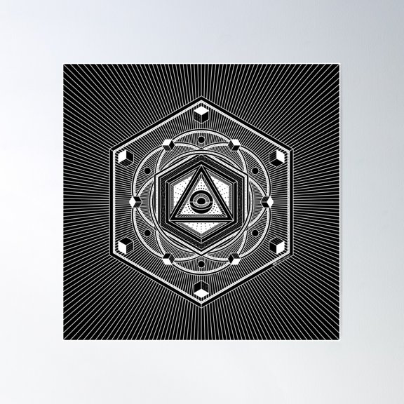 Sigil 7 - Brock Springstead Poster Wall Art, Modern Wall Decor For Living Room Bedroom, 16x16 UNFRAMED