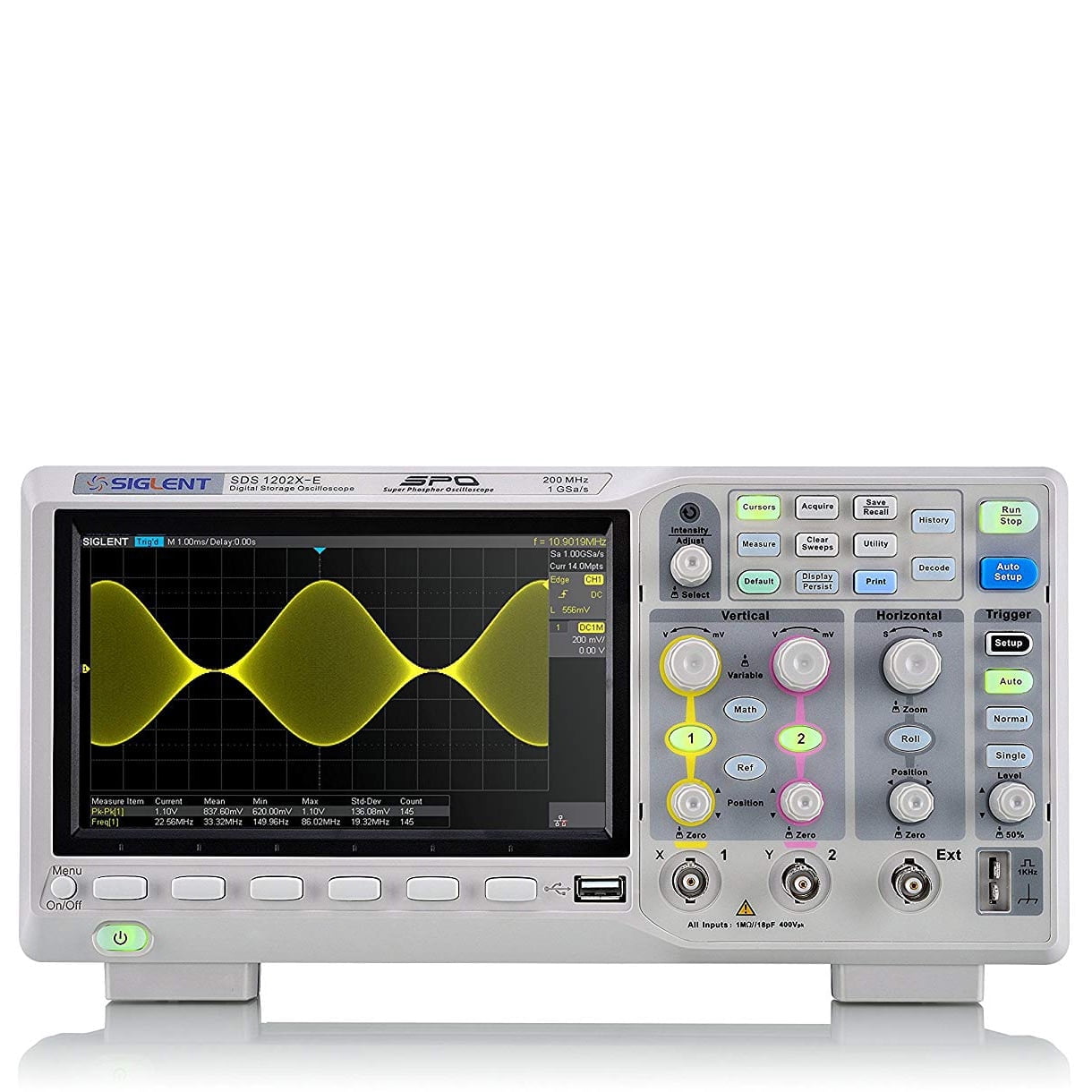 Siglent Technologies SDS1202X-E 200 mhz Digital Oscilloscope 2 Channels