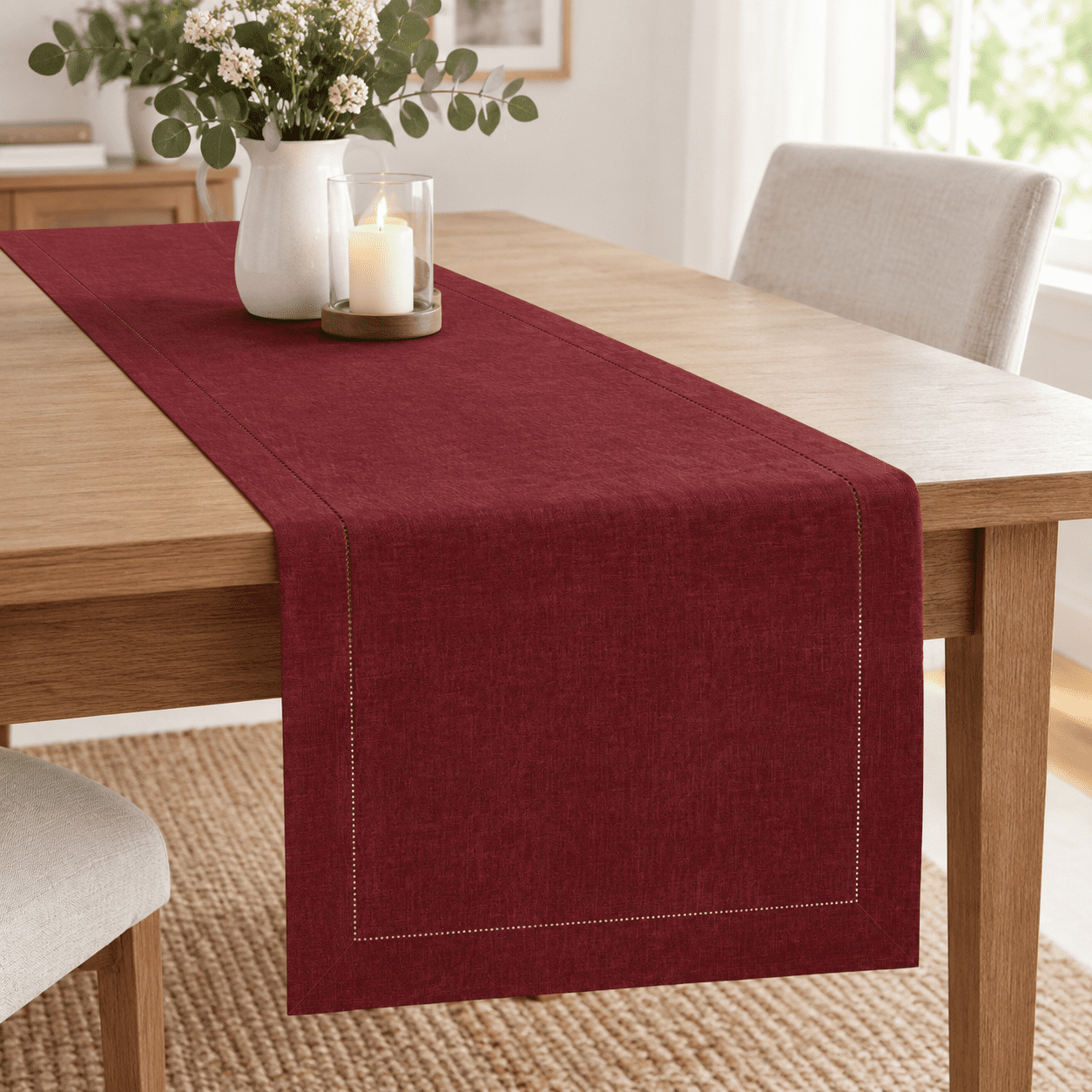 Siglinen By D'moksha Dark Red Table Runner 14 X 90 Inch - Walmart.com