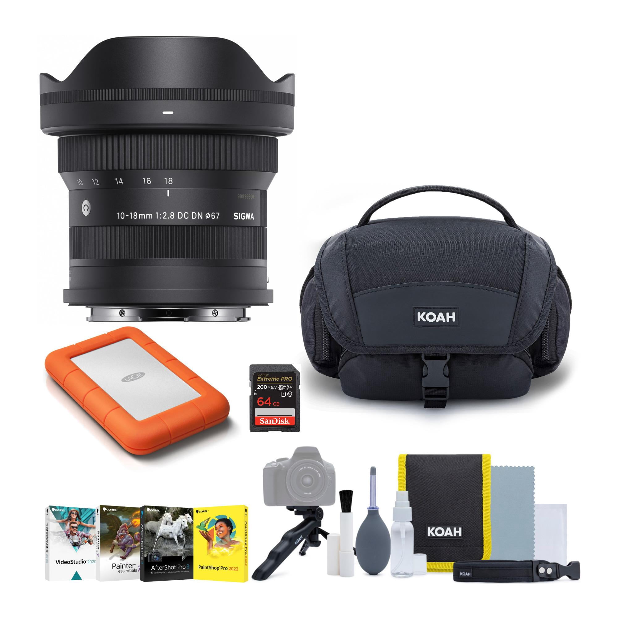 Hard Bundle Sigma 10 to 18mm F2.8 DC DN Contemporary Ultra-Wide-Angle Zoom Lens for ...