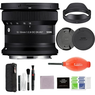 Sigma 10-18mm f/2.8 DC DN Contemporary Lens (Canon RF-S) with Pixel Advance Accessories and Travel Bundle | 207972 | Sigma 10-18mm f/2.8 canon