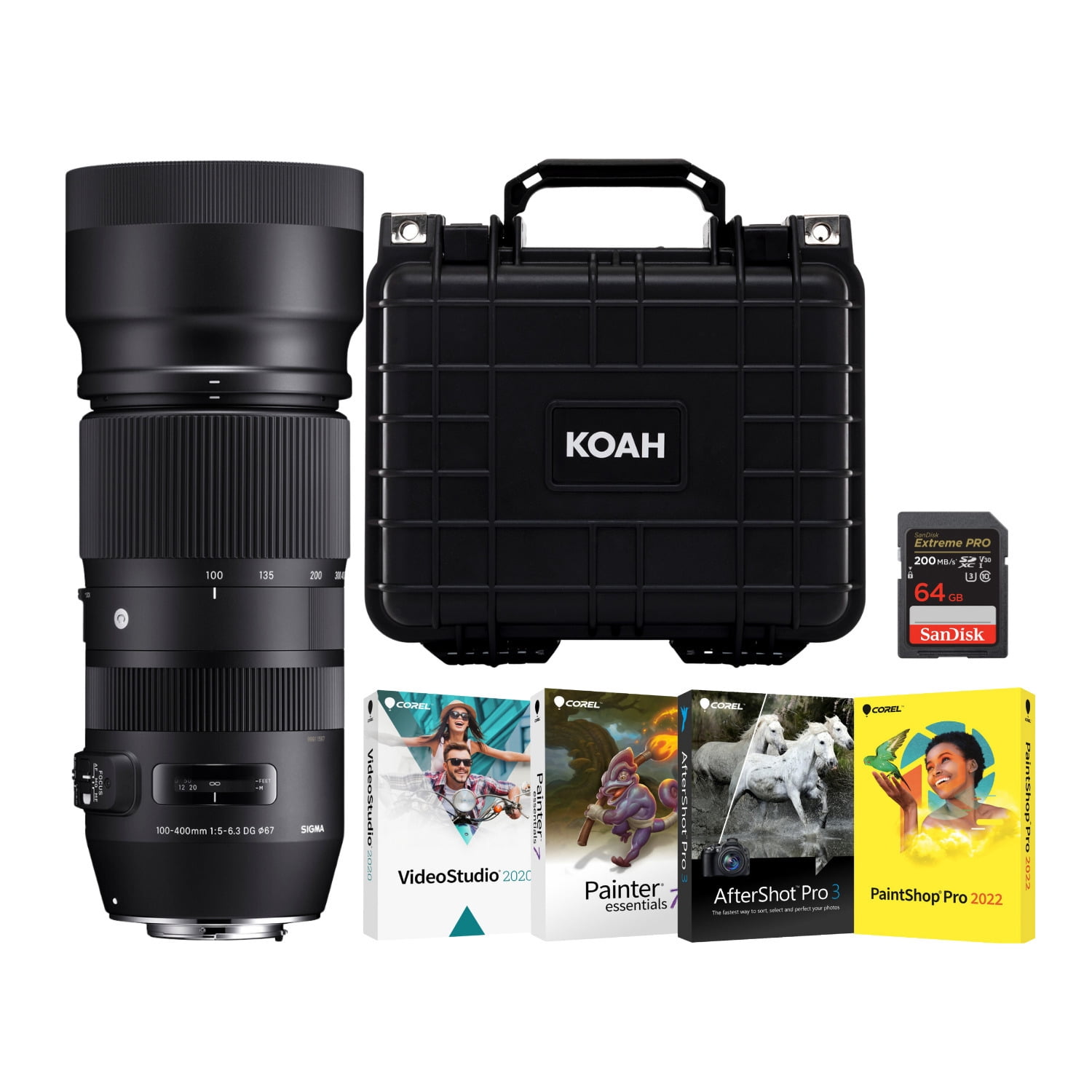Sigma 100-400mm F5-6.3 Contemporary DG OS HSM Lens for Nikon Hard 
