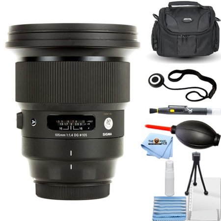 Sigma 105mm f/1.4 DG HSM Art Lens for Canon EF 259954 STARTER BUNDLE with Gadget Bag, Lens Cap Keeper, Cleaning Kit, Blower, Microfiber Cloth and Cleaning Kit