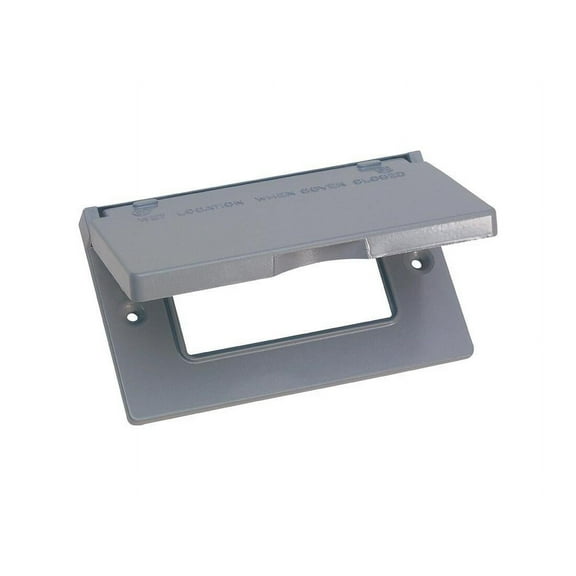 Sigma Engineered Solutions 14249 Horizontal GFCI Cover Rectangle Metal 1 gang Wet Locations Gray