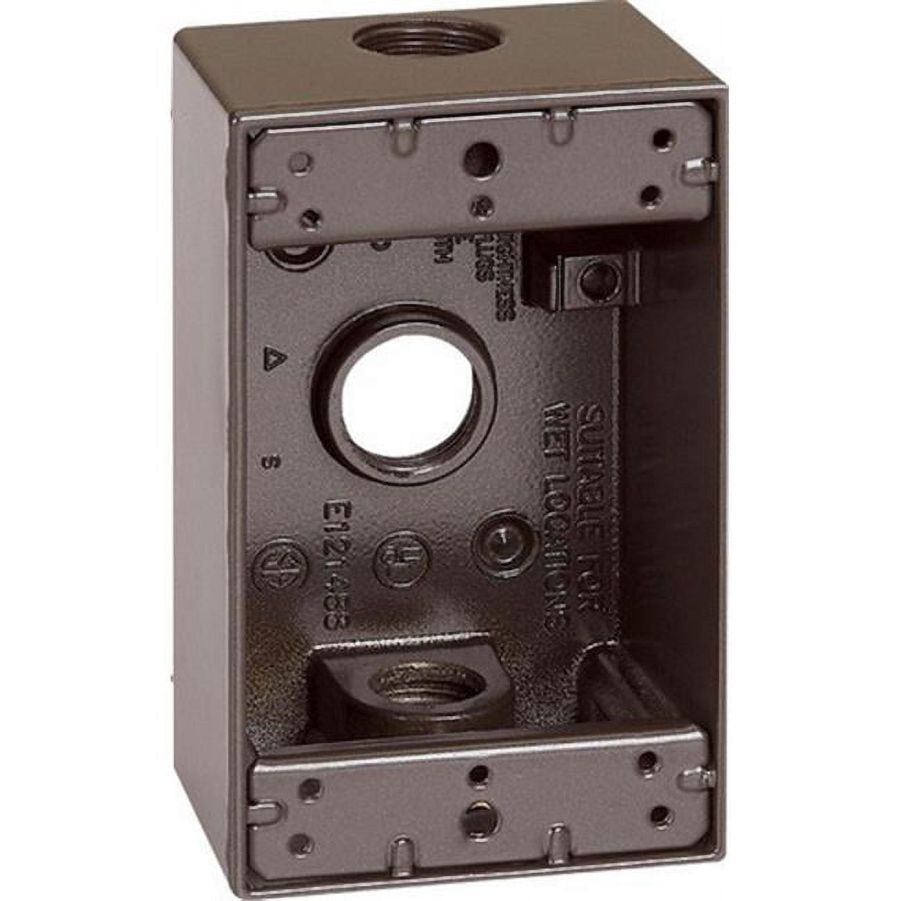 Sigma 14250BR 1 Gang Bronze Weatherproof Outlet Box
