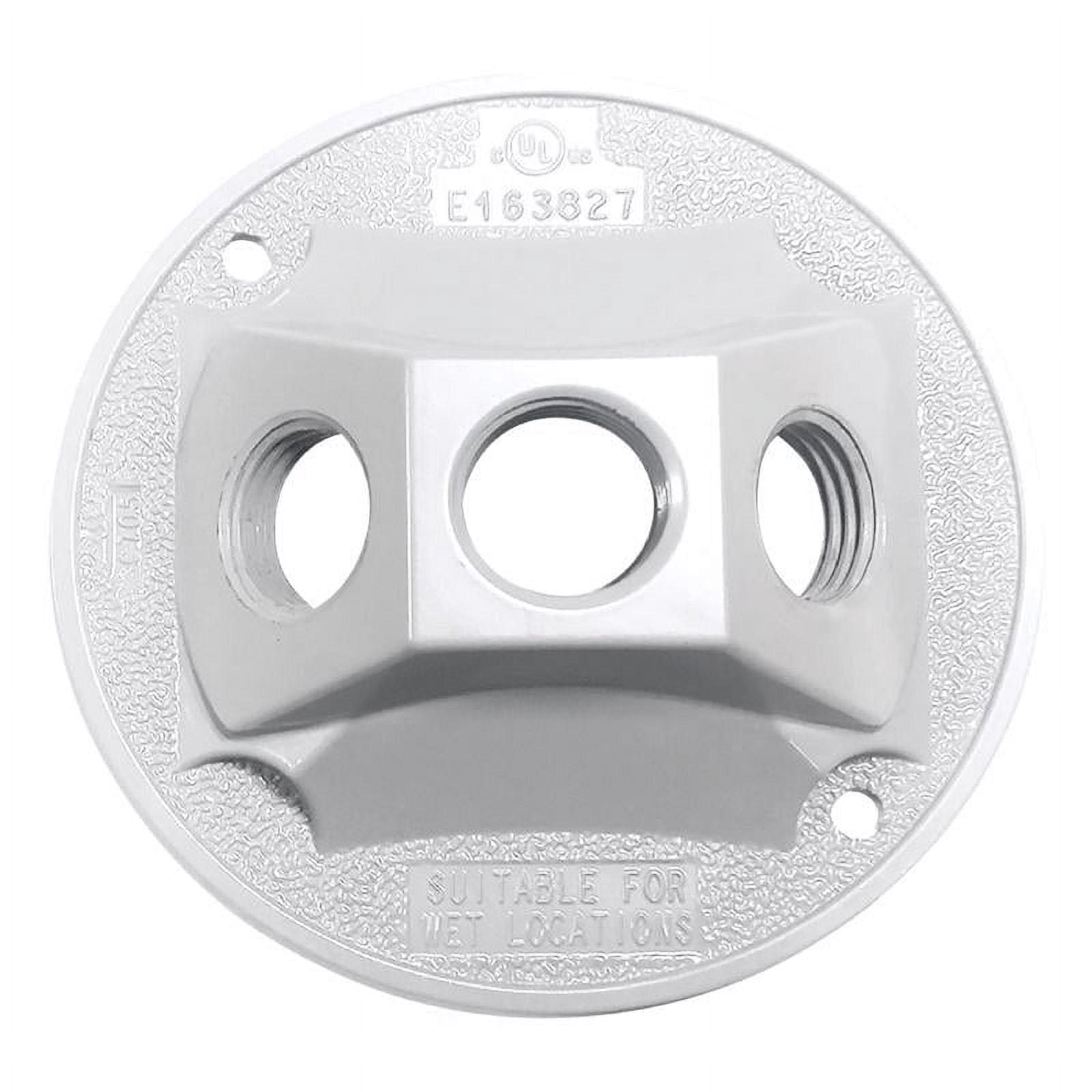 Sigma 14383WH 4.25 in. White Round Weatherproof Outlet Box Cover ...