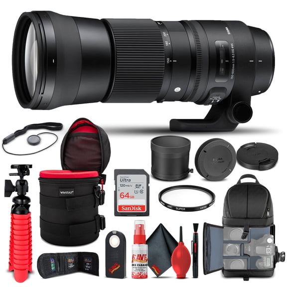 Sigma 150-600mm F/5-6.3 DG OS HSM Contemporary Lens for Canon EF (745-101) Bundle
