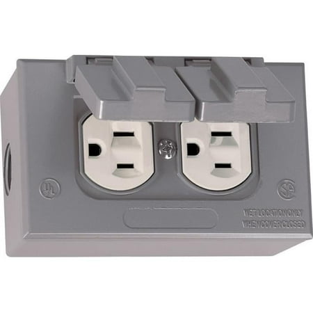 Sigma 16446 Gray Weatherproof Duplex Receptacle Kit