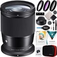 thumbnail image 1 of Sigma 16mm F1.4 DC DN Contemporary Lens For Nikon Z-Mount DX Mirrorless APS-C Cameras 402973 Bundle with Deco Gear Photography Accessories + UV CPL FLD 3 Piece Filter Kit and Photo Video Software, 1 of 9