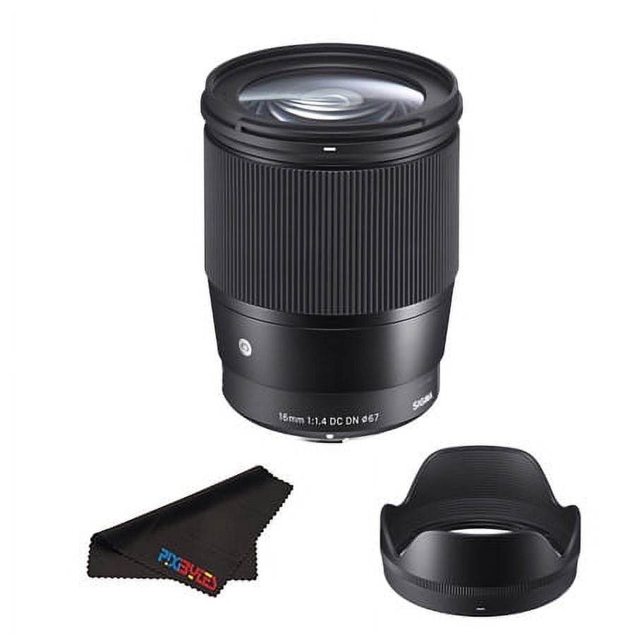 Sigma 16mm f/1.4 DC DN Contemporary Lens for Sony E + Pixi Cloth