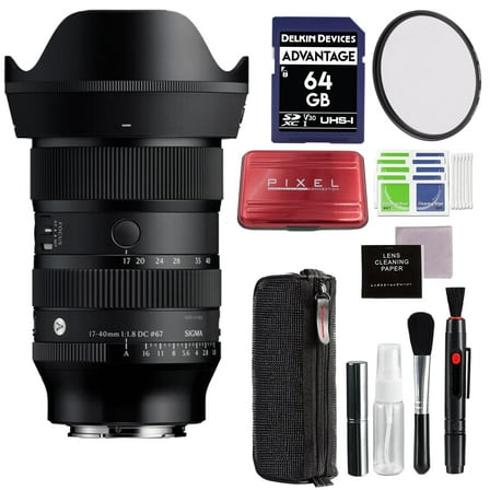 Sigma 17-40mm f/1.8 DC Art Lens for Sony E Mount with Advanced Accessory and Travel Bundle | 214965 | 17-40mm Sony Lens