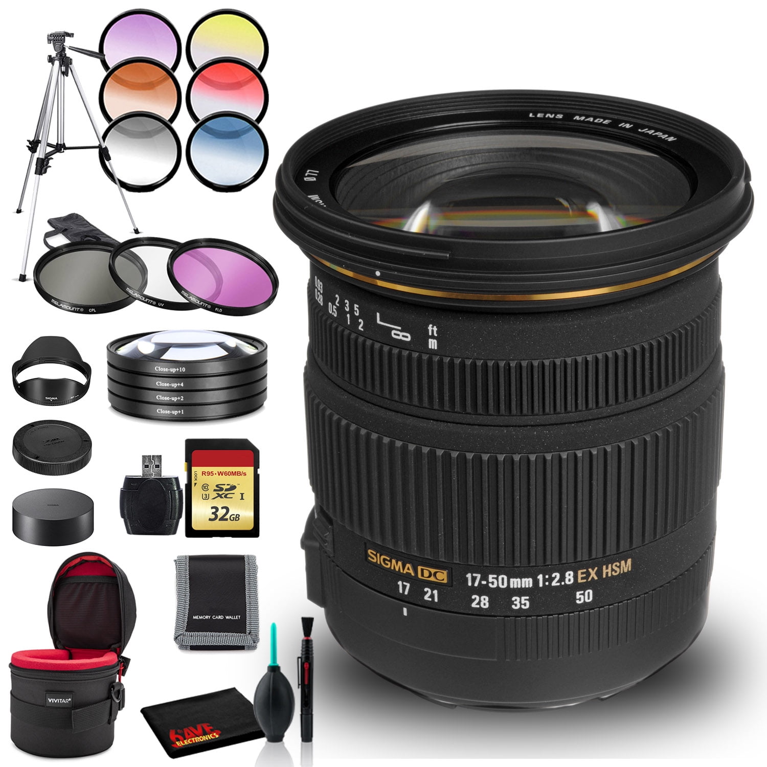 Sigma 17-50mm f/2.8 EX DC OS HSM Lens for Canon EF with Cleaning 