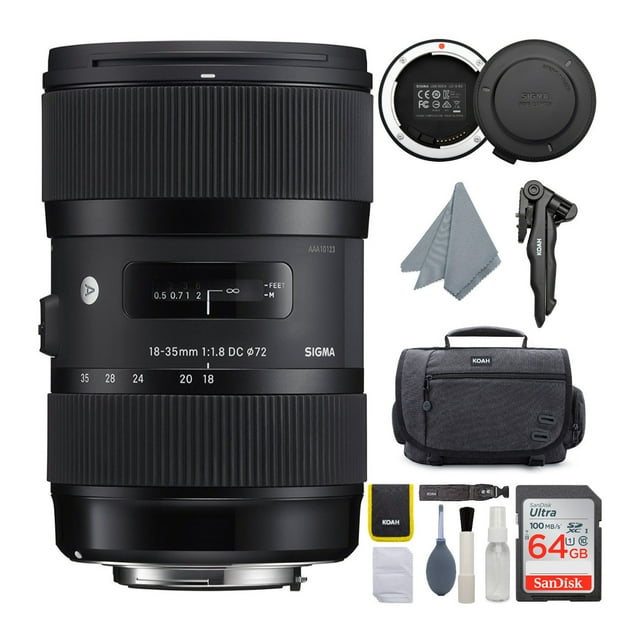 Sigma 18-35mm F1.8 Art DC HSM Lens for CANON DSLR Cameras Bundle