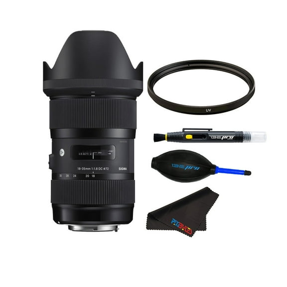 Sigma 18-35mm f/1.8 DC HSM Art Lens for Canon + Pixi Basic Bundle Kit