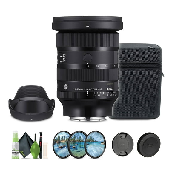 Sigma 24-70mm f/2.8 DG DN II Art Lens (Sony E) + Lens Filter Kit 82MM