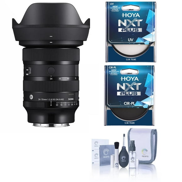 Sigma 24-70mm f/2.8 DG DN II Art Lens for L Mount, Bundle with 52mm UV Lens Filter, Circular Polarizer Lens Filter and Cleaning Kit