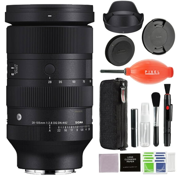 Sigma 28-105mm f/2.8 DG DN Art Lens (Sony E) with Pixel Advance Accessories and Travel Bundle | 636965 | Sigma 28-105mm f/2.8 Sony E