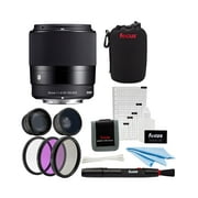 Sigma 30mm f/1.4 Contemporary DC DN Prime Lens for Sony E Cameras Bundle