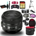 thumbnail image 1 of Sigma 30mm f/1.4 DC HSM Art Lens for Nikon F with Cleaning Kit, Tripod, 32GB Memory, USB Card Reader, Filters, and Case Bundle, 1 of 6