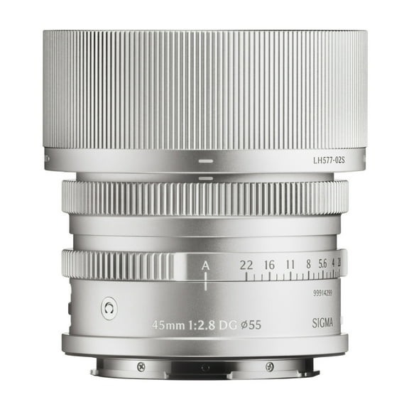 Sigma 45mm F2.8 DG Full-Frame Contemporary Lens with Manual Aperture Ring and Metal Bayonet Hood (Silver, L Mount)
